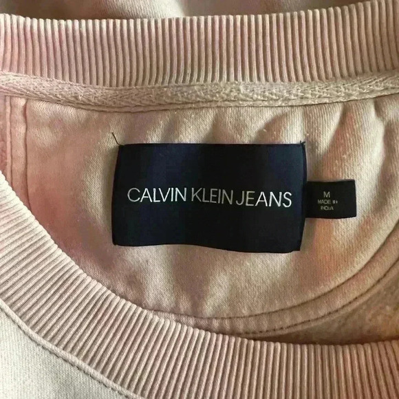 CALVIN KLEIN Womens Medium Pink Sweatshirt Casual Graphic - Picture 3 of 3